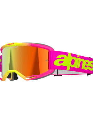 Мотокрос Очила ALPINESTARS Vision 5 Wordmark PNK/YLW