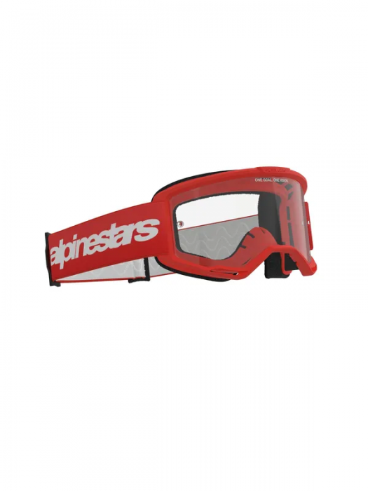 Мотокрос Очила ALPINESTARS Vision 3 Wordmark RED Clear