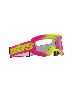 Мотокрос Очила ALPINESTARS Vision 5 Wordmark PINK/YLW Clear