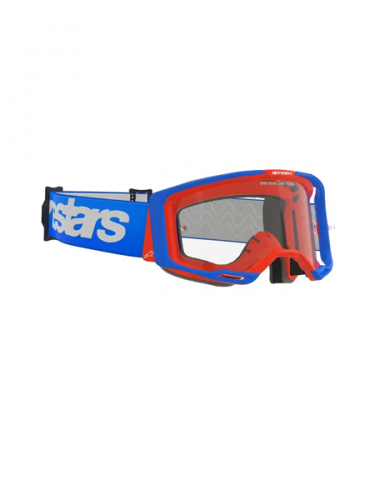 Мотокрос Очила ALPINESTARS Vision 8 Wordmark BL/OR Clear