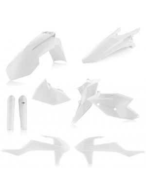Пълен кит пластмаси KTM EXC/EXC-F 17-19 Бял