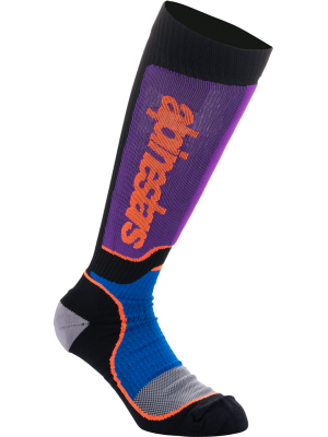 Детски Чорапи ALPINESTARS Youth MX Plus BLACK/BLUE/ORANGE/PURPLE