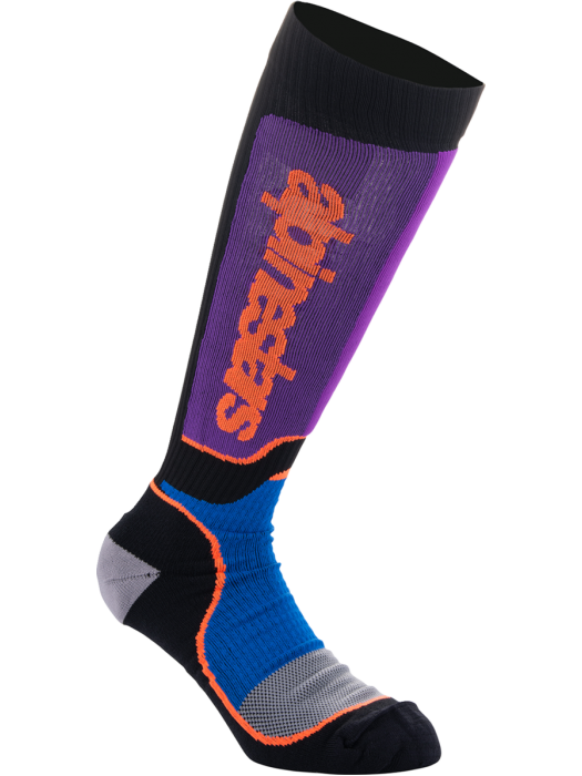 Детски Чорапи ALPINESTARS Youth MX Plus BLACK/BLUE/ORANGE/PURPLE