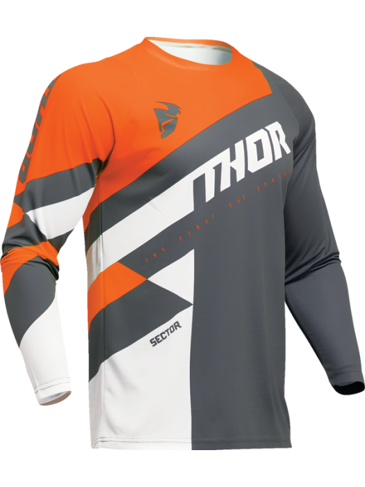 Детско Джърси Thor Sector Checker CHARCOAL/ORANGE