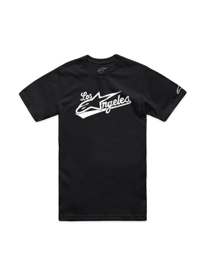 Тениска ALPINESTARS Los Angeles BLACK/WHITE