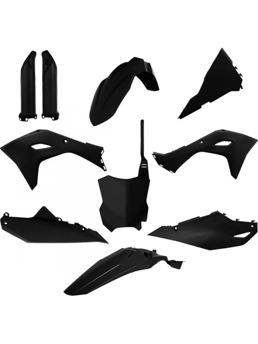 Кит Пластмаси POLISPORT ЧЕРНИ ЗА KAWASAKI KX/KX-X 450 2024-2025