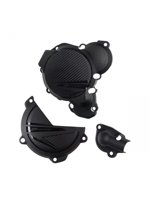 Пълен кит Капаци за двигател POLISPORT ЧЕРНИ ЗА HUSQVARNA/KTM TC/SX/XC/TX 250/300 2023-2024