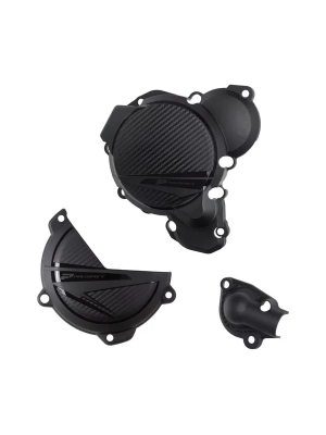 Пълен кит Капаци за двигател POLISPORT ЧЕРНИ ЗА HUSQVARNA/KTM XC-W/EXC/TE 250/300 2024