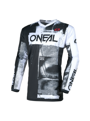 Мотокрос блуза O`NEAL ELEMENT ROLLER BLACK/WHITE V.26
