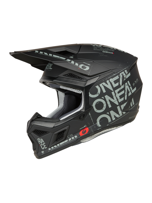 Мотокрос каска O'NEAL 3SERIES STATIC BLACK/GRAY V.25
