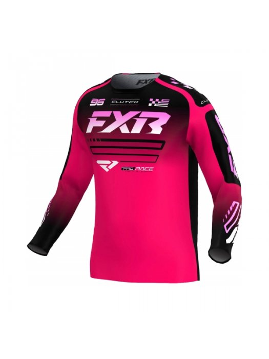 Тениска Clutch MX26 Razz Black Pink