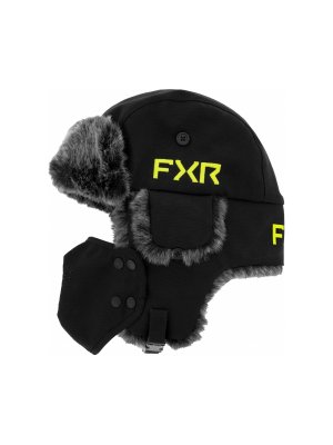 Зимна шапка Trapper Black/Hivis