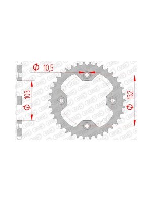 Заден Стоманен Зъбак 39 Зъба/ 520 KTM ATV SX450 08-10, SX505 09-12, XC450 07-10, XC525 08-12