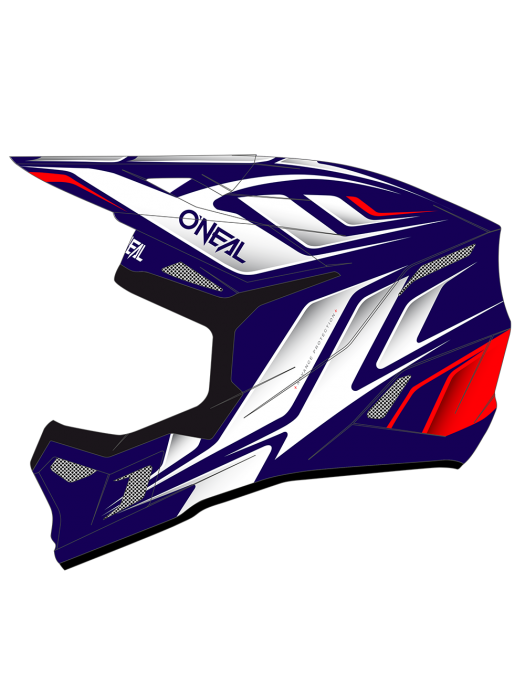 Детска мотокрос каска O'NEAL 3SERIES VERTICAL BLUE/WHITE/RED V.24