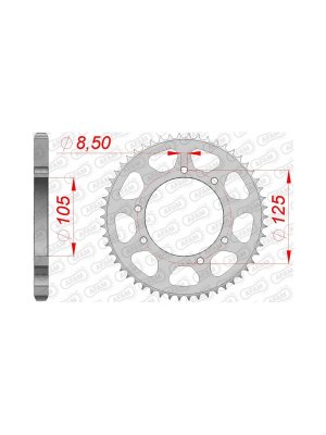 Заден Стоманен Зъбак 51 Зъба/ 428 Derbi, Reiju, Malaguti и Yamaha XT125