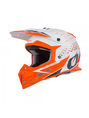 Мотокрос каска O'NEAL 5SERIES TRACE WHITE/ORANGE