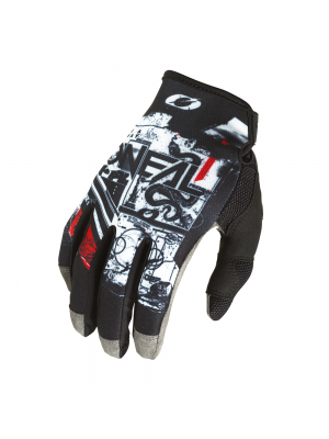 Мотокрос ръкавици O'NEAL MAYHEM SCARZ V.22 BLACK/WHITE/RED