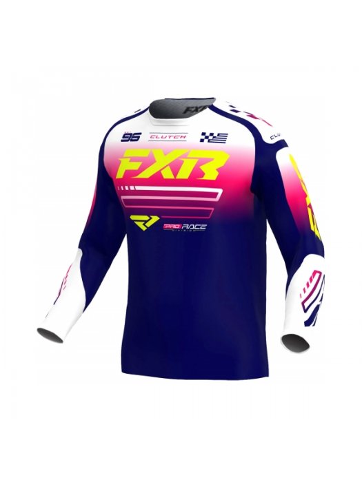 Тениска Clutch MX26 Navy Razz White