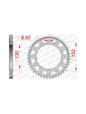 Заден стоманен зъбак 525 Cagiva 1000 Navigator 00-05, 900 ie Canyon 98-00