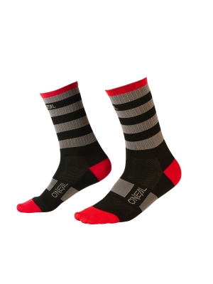Вело чорапи O'NEAL MTB PERFORMANCE STRIPE BLACK/GRAY/RED