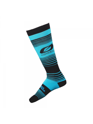 Термо чорапи O'NEAL Pro MX STRIPES TEAL/BLACK