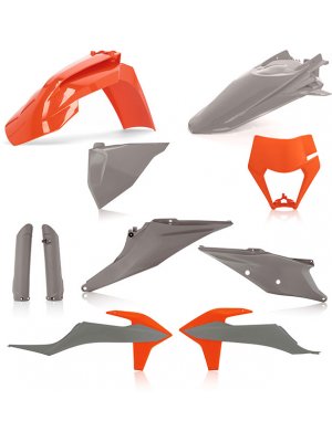 Пълен кит пластмаси KTM EXC/EXC-F 20-23 оранжев/сив