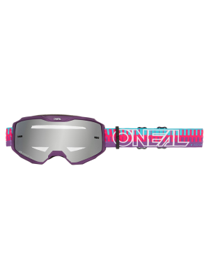 Мотокрос очила O'NEAL B-10 STRIPED PINK/PURPLE - SILVER MIRROR V.26