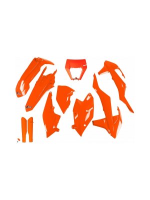 Комплект пластмаси KTM EXC/EXC-F 17-19 Оранжев Fluo