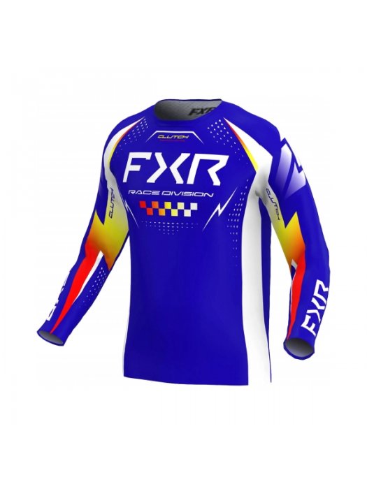 Детска Тениска Clutch MX26 Royal Yellow Red