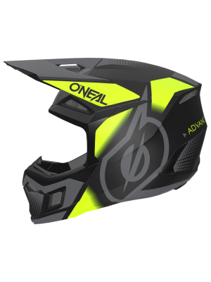 Мотокрос каска O'NEAL 3SERIES VISION BLACK/NEON YELLOW/GRAY V.24