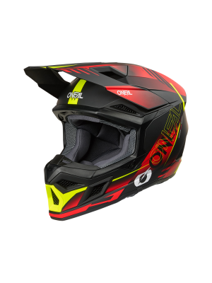Мотокрос каска O'NEAL 3SERIES HAZE BLACK/RED/NEON YELLOW V.26