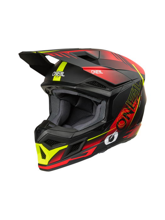 Мотокрос каска O'NEAL 3SERIES HAZE BLACK/RED/NEON YELLOW V.26