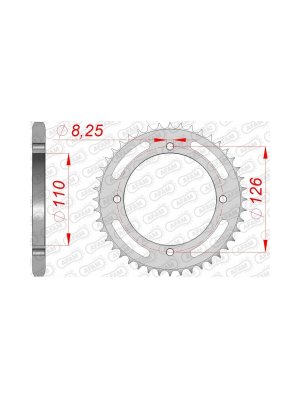 Заден Стоманен Зъбак 47 Зъба/ 428 Kawasaki KLX125 10-16, KLX125 D-Tracker 10-14