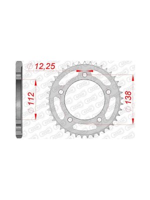 Заден Стоманен Зъбак 41 Зъба/ 525 Honda CBF500/A ABS 04-07
