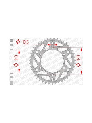 Заден Стоманен Зъбак 43 Зъба/ 520 Suzuki GSX-R1000 17-24; Yamaha MT03 16-25, YZF-R3 15-24, YZF-R6 06-20