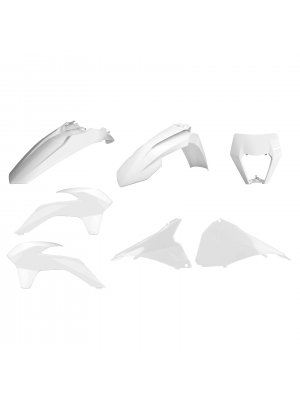 Рестайлинг пластмасов Ендуро комплект POLISPORT за KTM EXC/ EXC-F/XC-W/ XCF-W-2014-16 White
