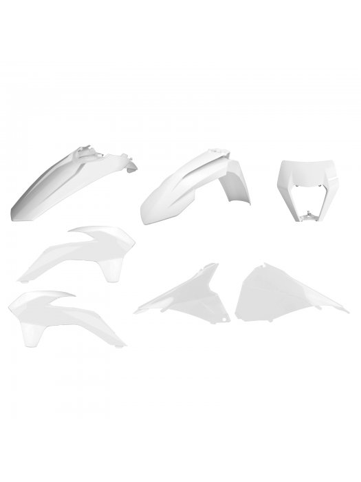 Рестайлинг пластмасов Ендуро комплект POLISPORT за KTM EXC/ EXC-F/XC-W/ XCF-W-2014-16 White