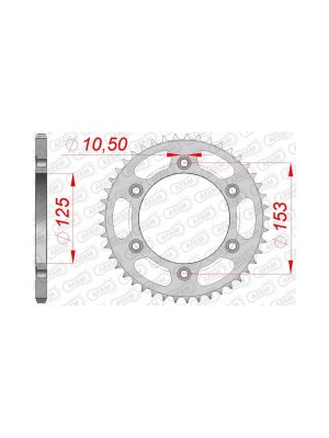 Заден Стоманен Зъбак 45 Зъба/ 520 Honda XR650L 93-23, CRF250M 13-16, CRF250L 12-15, CRF250LA 17-21