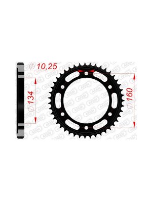Заден Стоманен Зъбак 40 Зъба/ 530 Honda CBR1000RR 04-16, CBR900RR 00-03, VTR1000 00-06