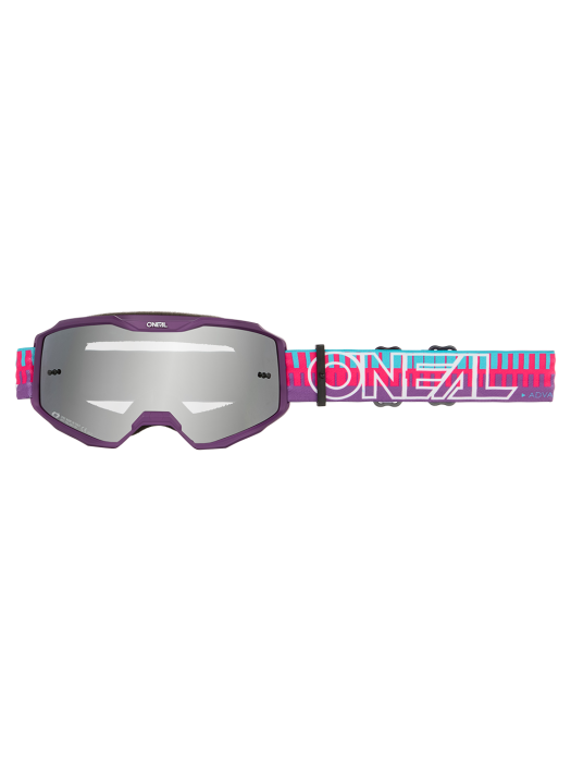 Детски крос очила O'NEAL B-10 STRIPED PINK/PURPLE - SILVER MIRROR V.26