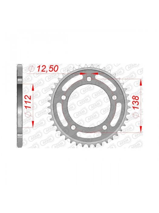 Заден Стоманен Зъбак 43 Зъба/ 520 Honda 750X-ADV 17-24, CB/CBR500 13-21, NC750X 14-24