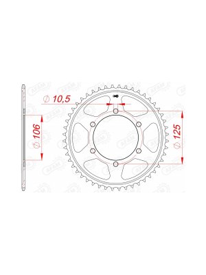 Заден Стоманен Зъбак 50 Зъба/ 525 Triumph Daytona 675 06-16, Street Triple 675 09-16, Street Triple 765 17-24, Tiger 800XC 11-20