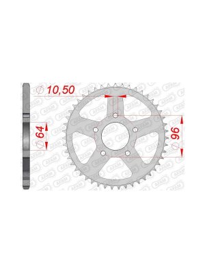 Заден Стоманен Зъбак 37 Зъба/ 520 Honda CBF250 04-06
