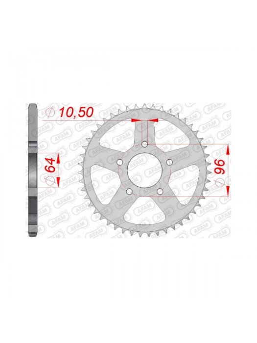 Заден Стоманен Зъбак 37 Зъба/ 520 Honda CBF250 04-06