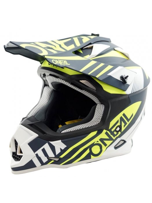 Мотокрос каска O'NEAL 2SERIES SPYDE 2.0 BLUE/WHITE/NEON YELLOW 2020
