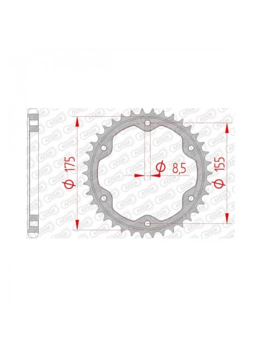 Заден Стоманен Зъбак 38 Зъба/ 525 KTM 1290 Super Duke R 14-23, 1290 Super Duke GT 16-24, 1390 Super Duke R 24-25