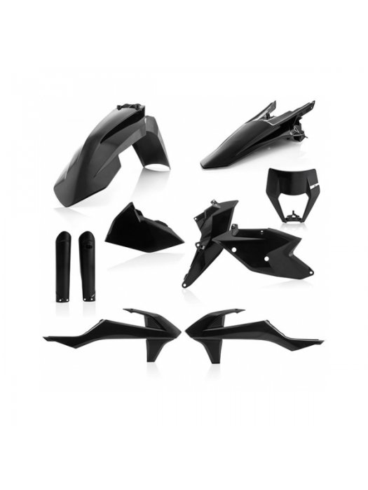 Пълен кит пластмаси KTM EXC/EXC-F 17-19 Черен