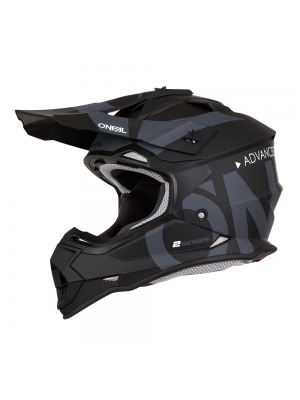 Мотокрос каска O'NEAL 2SERIES SLICK NEON BLACK/GRAY