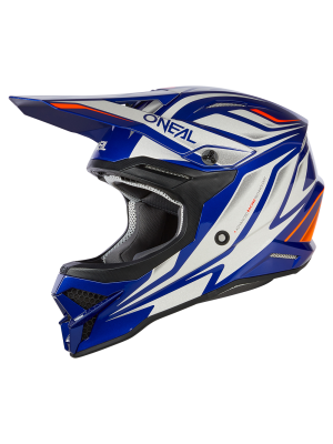 Мотокрос каска O'NEAL 3SERIES VERTICAL V.23 BLUE/WHITE