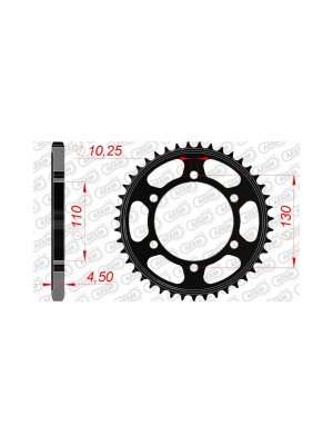 Заден Стоманен Зъбак 43 Зъба/ 525 Suzuki GSX-R1000 09-24, GSX-S1000 15-24; Yamaha MT07 14-24, MT09 13-20, MT10 16-22